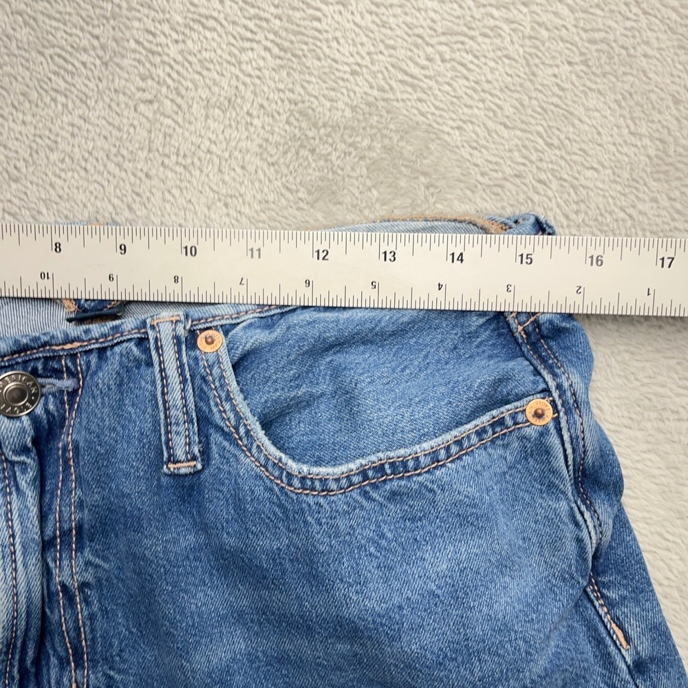 American Eagle Womens Low Rise Ultra Wide Leg Jeans Size 6 Blue Denim - Picture 9 of 10